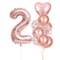 10Piece Rose Golden Foil Balloon Set 2