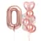 10Piece Rose Golden Foil Balloon Set 4