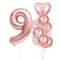 10Piece Rose Golden Foil Balloon Set 6