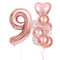 10Piece Rose Golden Foil Balloon Set 6
