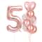 10Piece Rose Golden Foil Balloon Set 12