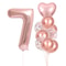 10Piece Rose Golden Foil Balloon Set 14