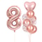 10Piece Rose Golden Foil Balloon Set 15