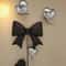 Bow Love Set Black Bows Silver Hearts Decor 1