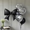 Bow Love Set Black Bows Silver Hearts Decor 2