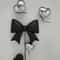 Bow Love Set Black Bows Silver Hearts Decor 4