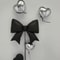 Bow Love Set Black Bows Silver Hearts Decor 4