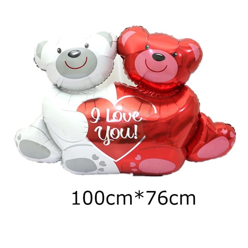 Two Bear Hug Love Heart Foil Balloon 1