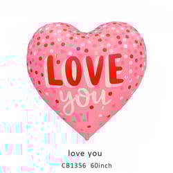 oversized love heart foil balloon
