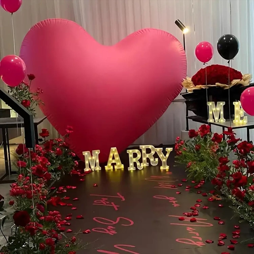 60Inch Oversized HeartShaped Foil Balloon 2