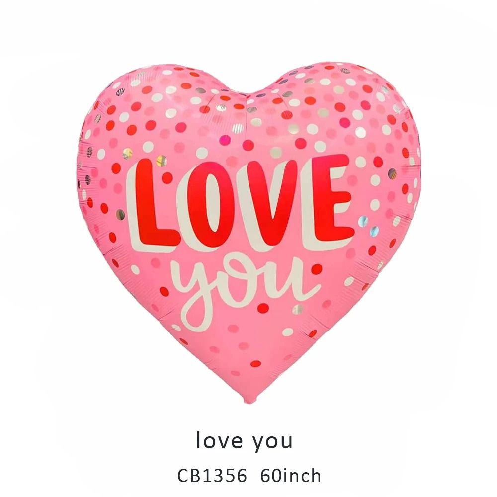 60Inch Oversized HeartShaped Foil Balloon 6