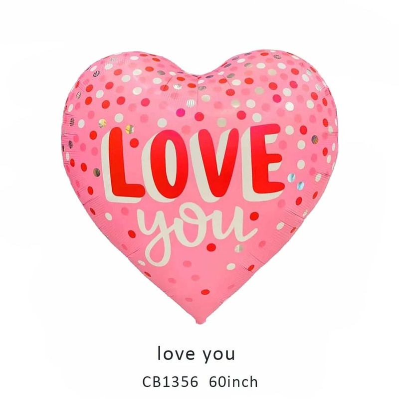 60Inch Oversized HeartShaped Foil Balloon 6
