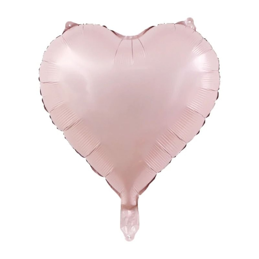 10Piece 18Inch Heart Foil Balloons Pink Sage Green Set 3