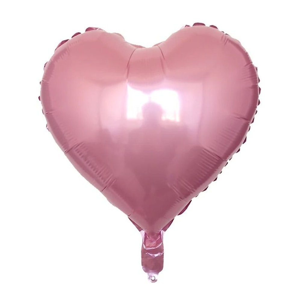 10Piece 18Inch Heart Foil Balloons Pink Sage Green Set 13