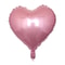 10Piece 18Inch Heart Foil Balloons Pink Sage Green Set 13