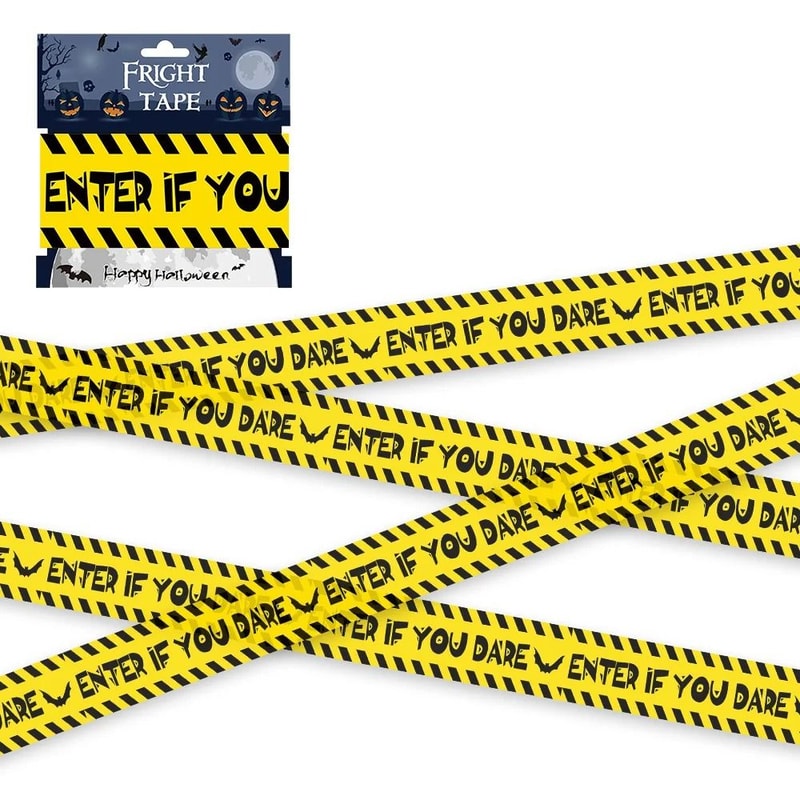 Halloween Caution Tape Window Prop Set 11