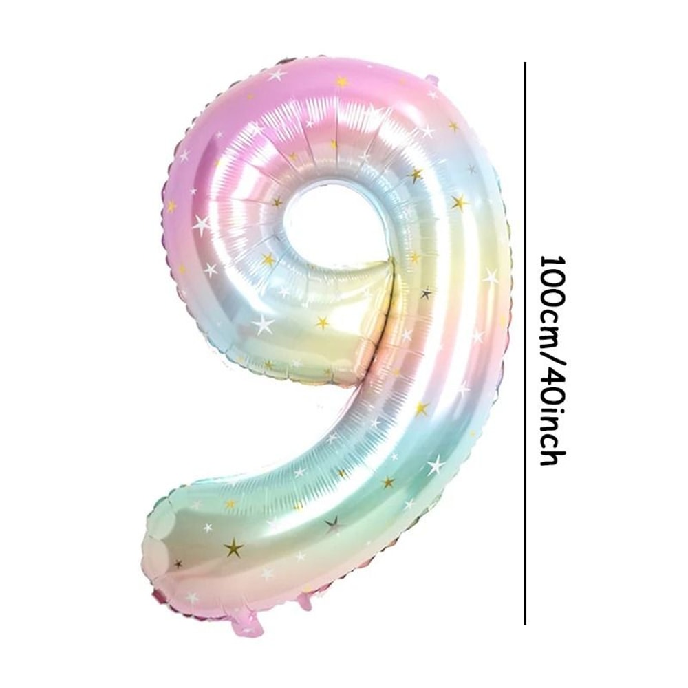 40Inch Pastel Rainbow Starry Sky Digital Balloon 15