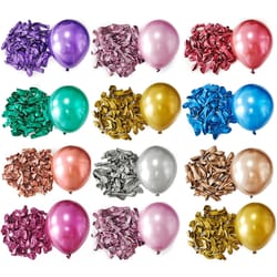 10-piece 10-inch metallic chrome latex balloons