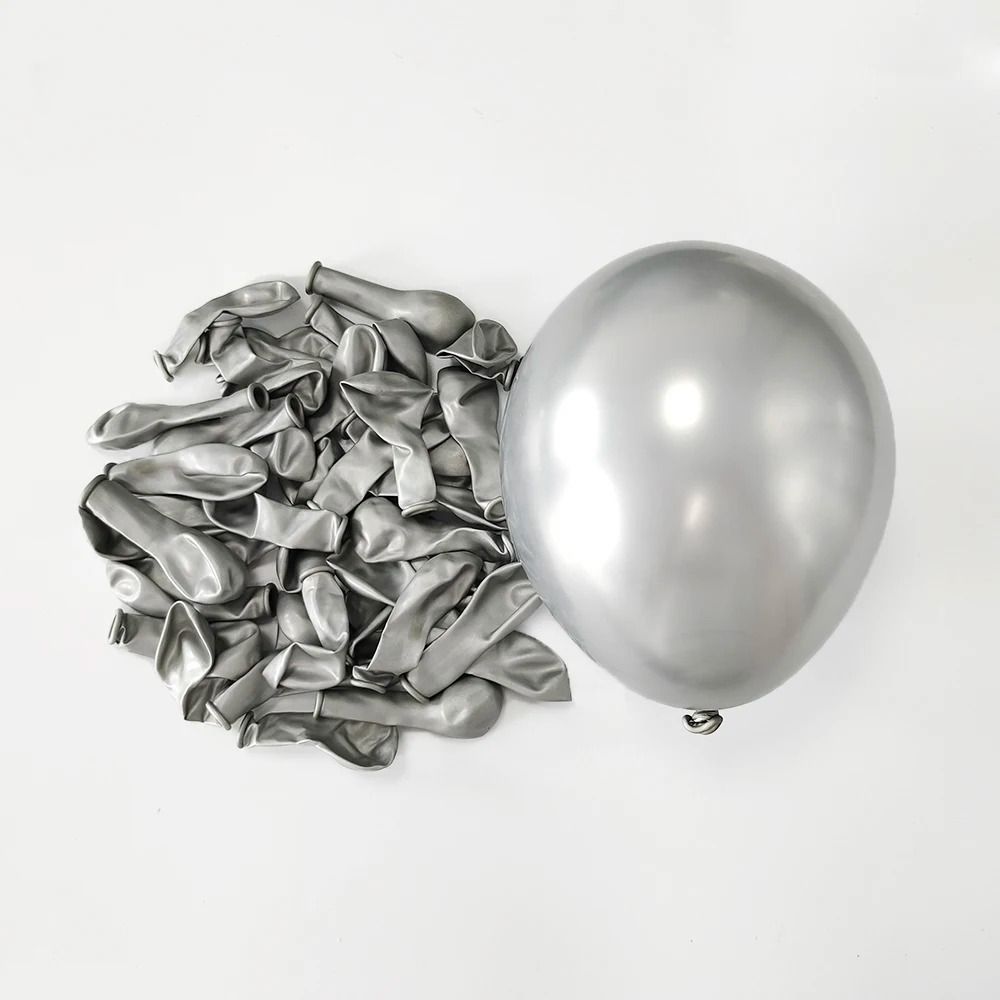 10Piece 10Inch Metallic Chrome Latex Balloons 3
