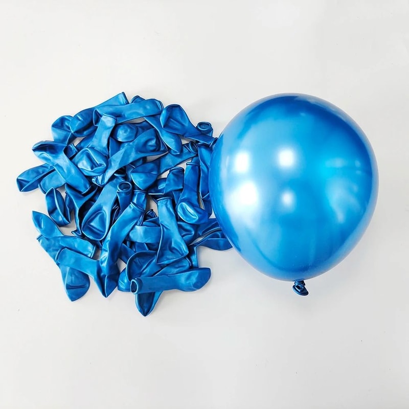 10Piece 10Inch Metallic Chrome Latex Balloons 12