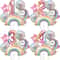 32Inch Rainbow Unicorn Gradient Number Balloon 0
