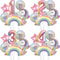 32Inch Rainbow Unicorn Gradient Number Balloon 0