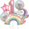 32Inch Rainbow Unicorn Gradient Number Balloon 2
