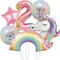 32Inch Rainbow Unicorn Gradient Number Balloon 3