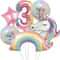32Inch Rainbow Unicorn Gradient Number Balloon 4
