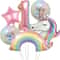 32Inch Rainbow Unicorn Gradient Number Balloon 6