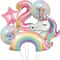 32Inch Rainbow Unicorn Gradient Number Balloon 7
