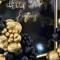 43Piece Gold Black Confetti Latex Balloon Set 2