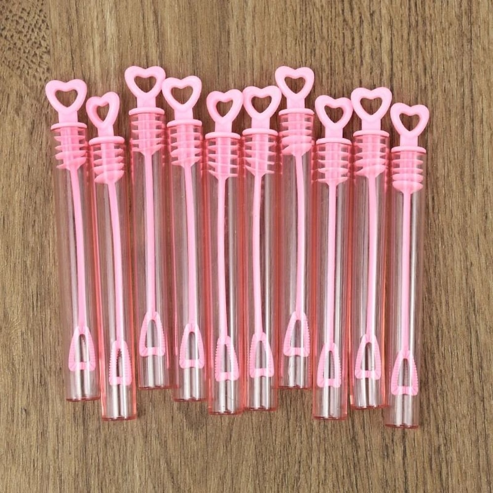 10Piece Heart Wand Bubble Soap Tubes 5