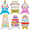 Standing Birthday Cake Foil Balloon With Base 0