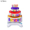 Standing Birthday Cake Foil Balloon With Base 10