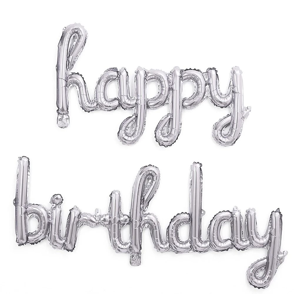 2Piece Pink Purple Happy Birthday Foil Balloon Set 10