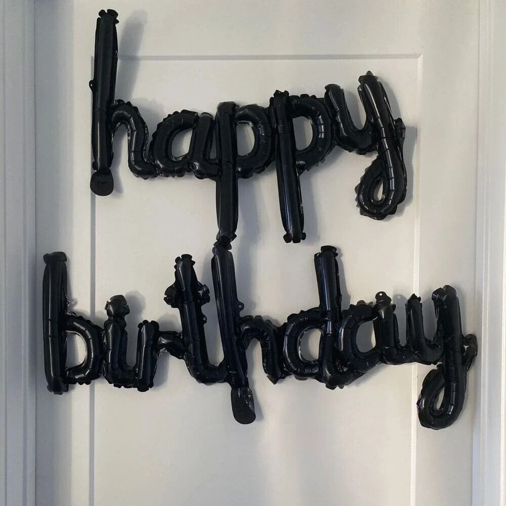 2Piece Pink Purple Happy Birthday Foil Balloon Set 1