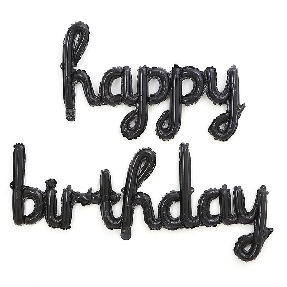 2Piece Pink Purple Happy Birthday Foil Balloon Set 7