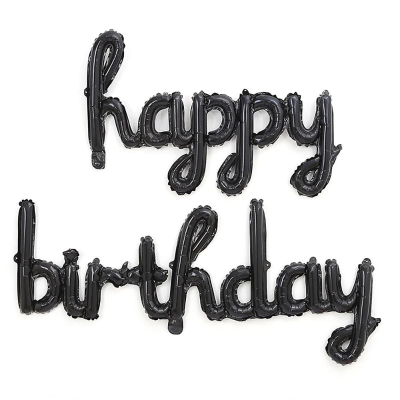 2Piece Pink Purple Happy Birthday Foil Balloon Set 7