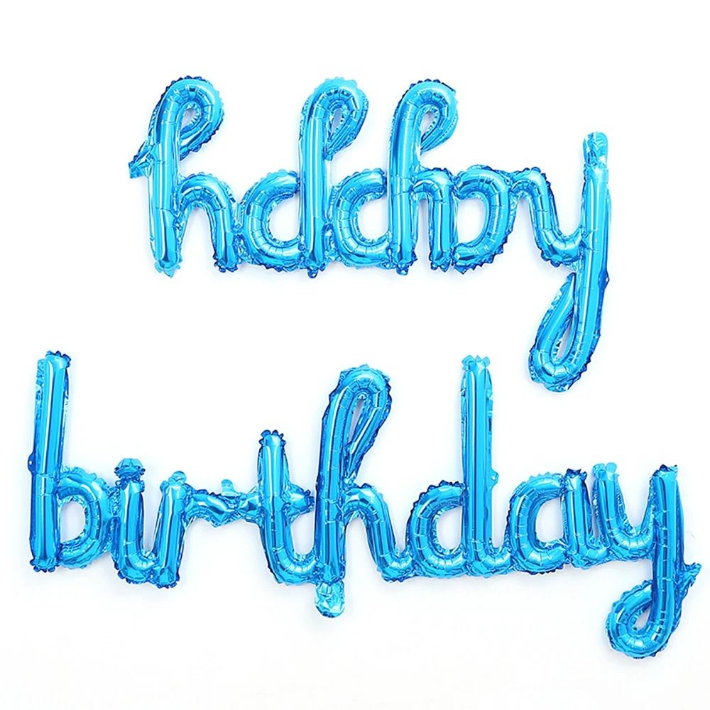 2Piece Pink Purple Happy Birthday Foil Balloon Set 8