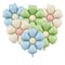 6Piece Matte Candy Daisy Foil Balloon Set 9