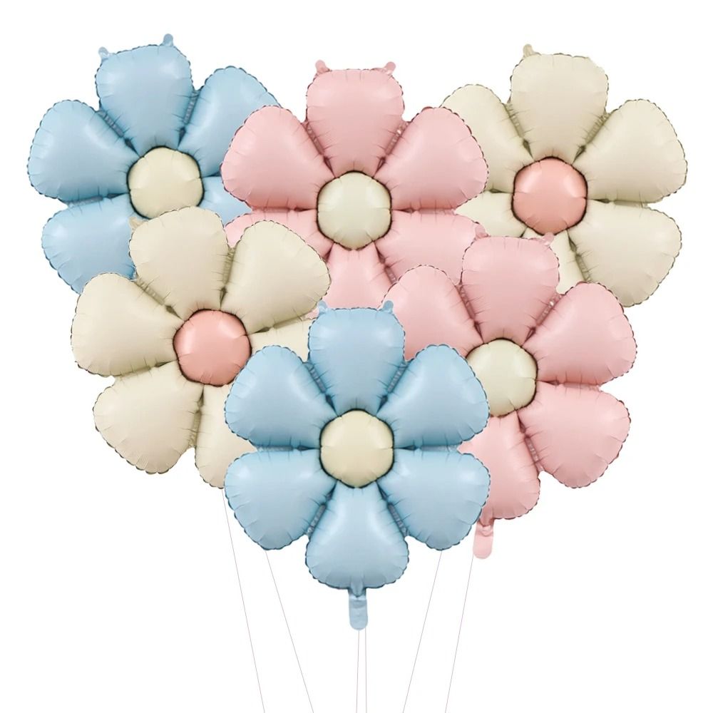 6Piece Matte Candy Daisy Foil Balloon Set 10