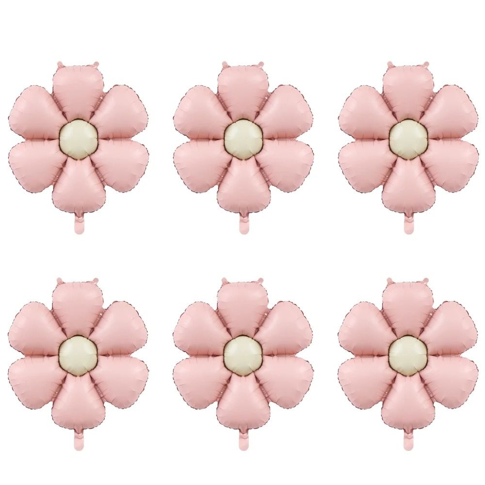 6Piece Matte Candy Daisy Foil Balloon Set 1