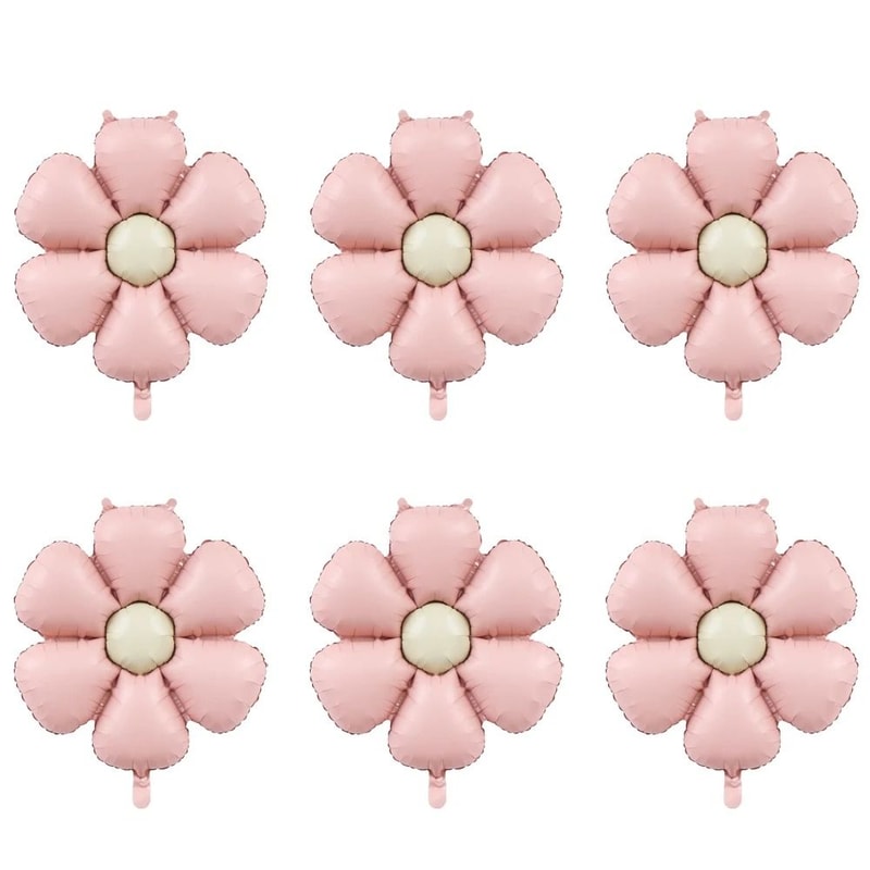 6Piece Matte Candy Daisy Foil Balloon Set 1