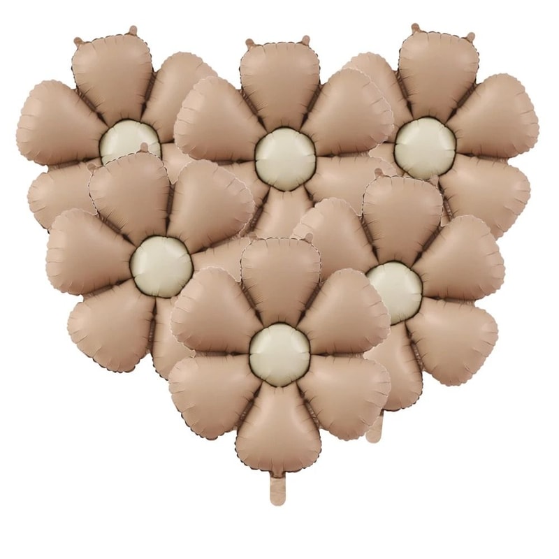 6Piece Matte Candy Daisy Foil Balloon Set 6