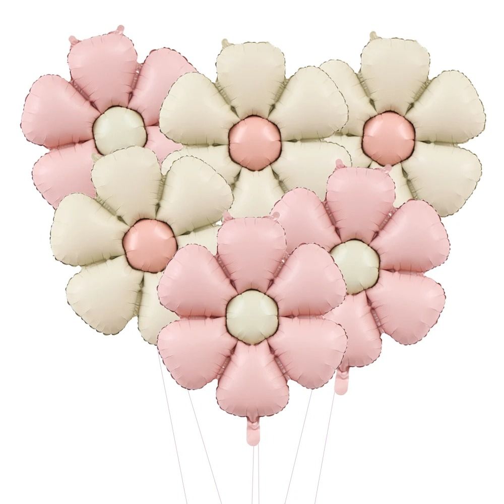 6Piece Matte Candy Daisy Foil Balloon Set 7