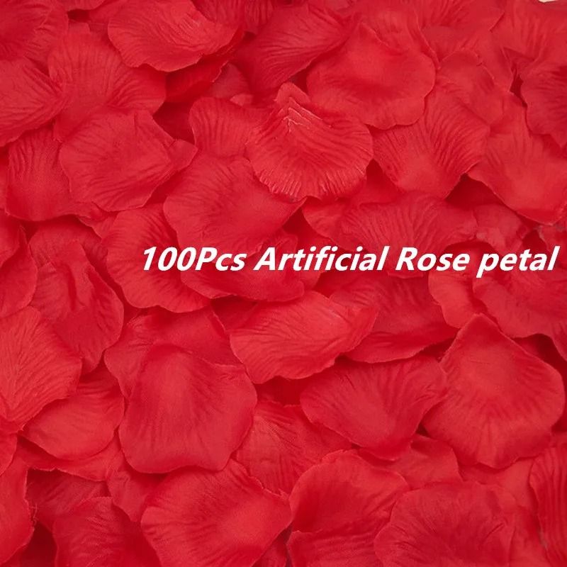 HeartShaped LED Flameless Candles Rose Petal Set 11