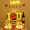 HeartShaped LED Flameless Candles Rose Petal Set 6