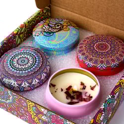 4-piece vintage scented candle box set