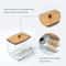 Transparent Cotton Swab Storage Box With Bamboo Cover 2